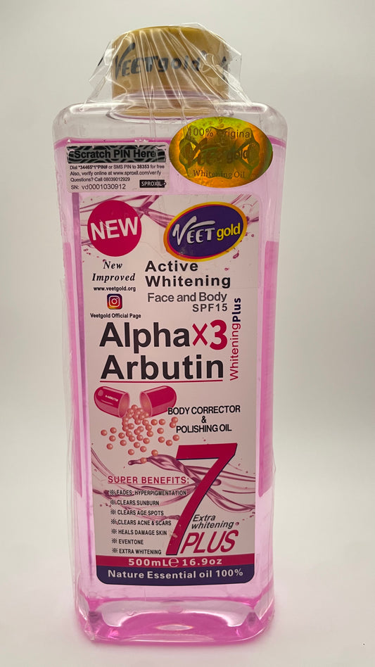 Veet gold Alpha Arbutin body oil